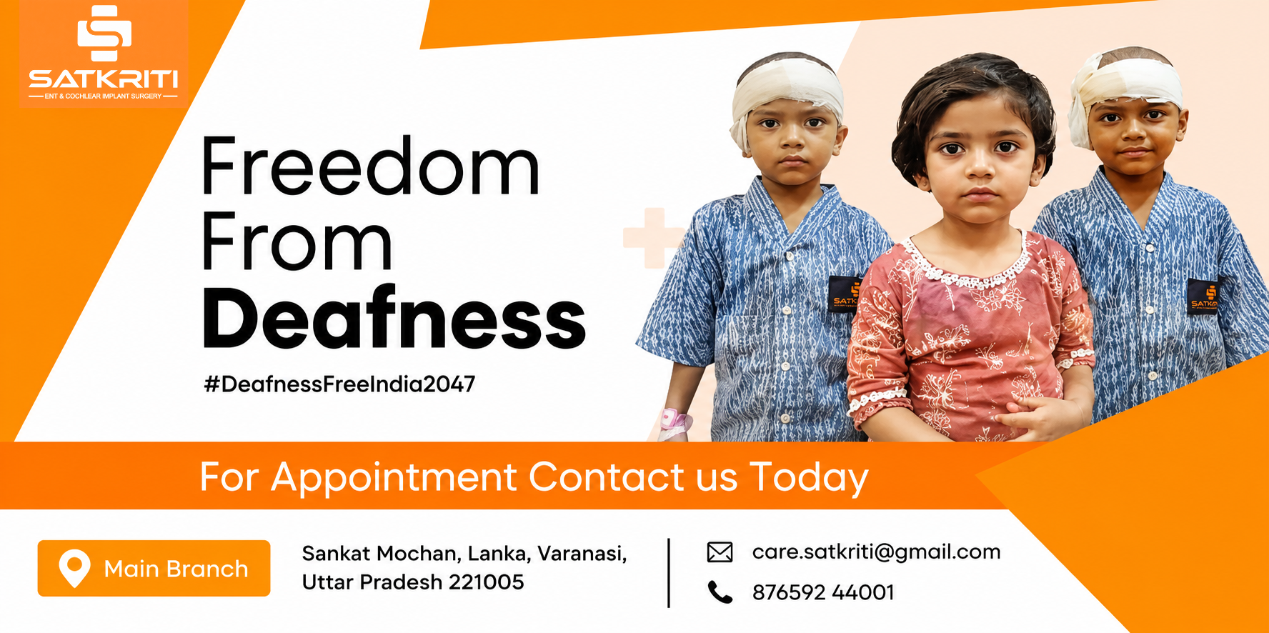 Satkriti Foundation Free Surgery Campaign Banner